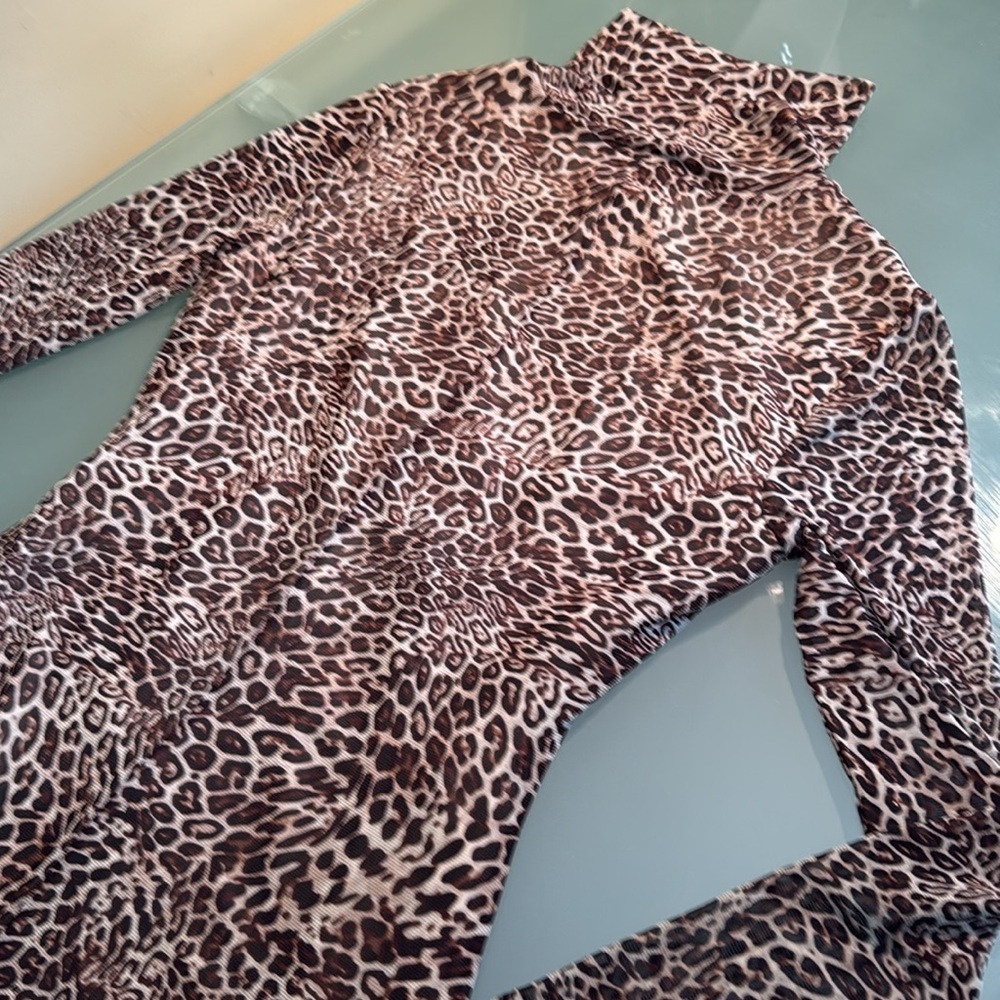 The Limited Leopard Print Ruched Dress Size M NWT Animal Print - Picture 7 of 11